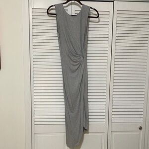 Elegant Gray Sleeveless Dress